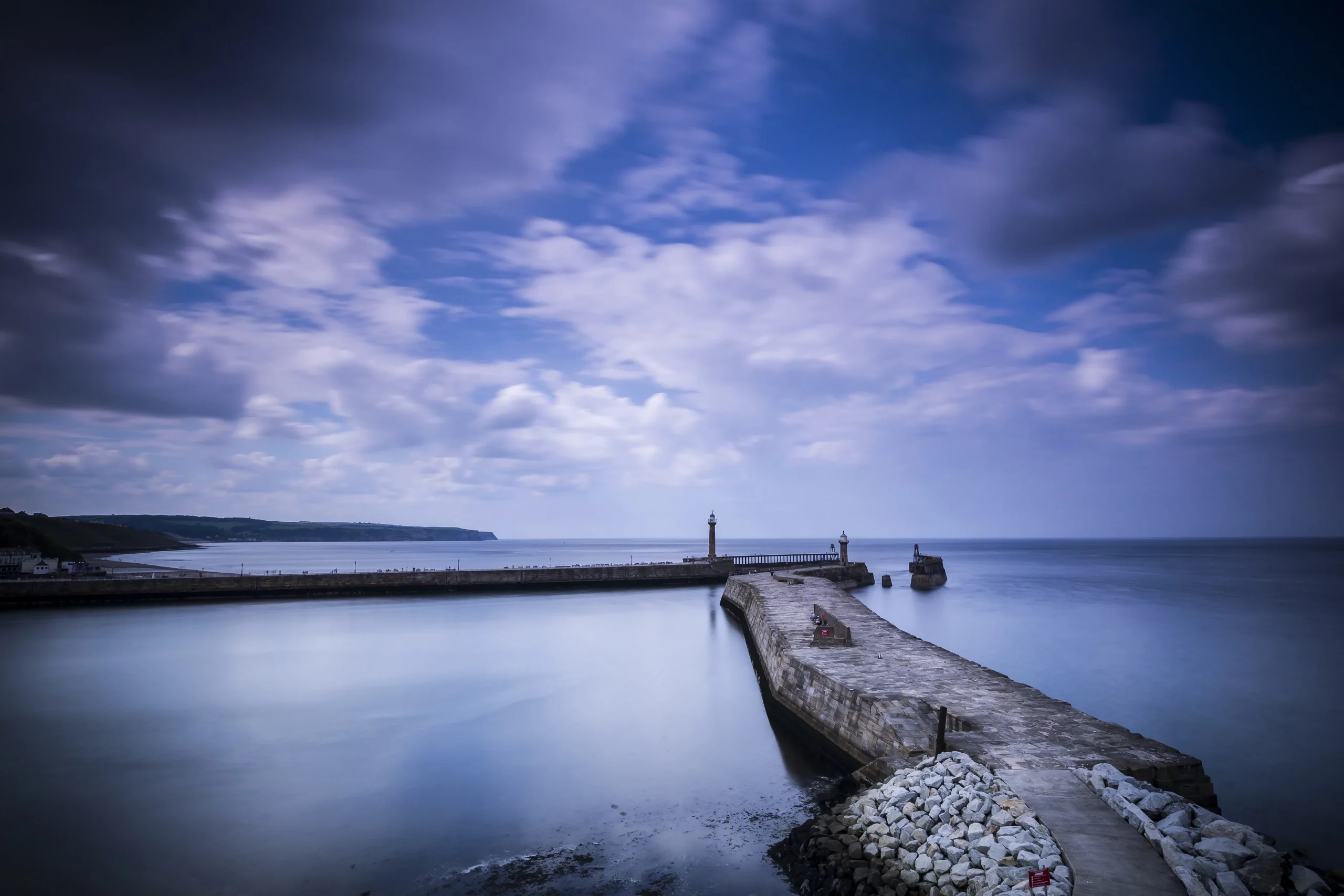 Whitby Harbour Yorkshire Colour Landscape Photograph Yorkshire Landscapes Blue