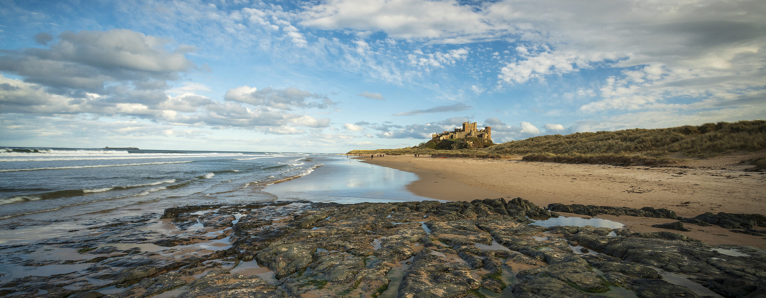 Bamburgh Beach Panoramic Coastal Landscapes Bamburgh