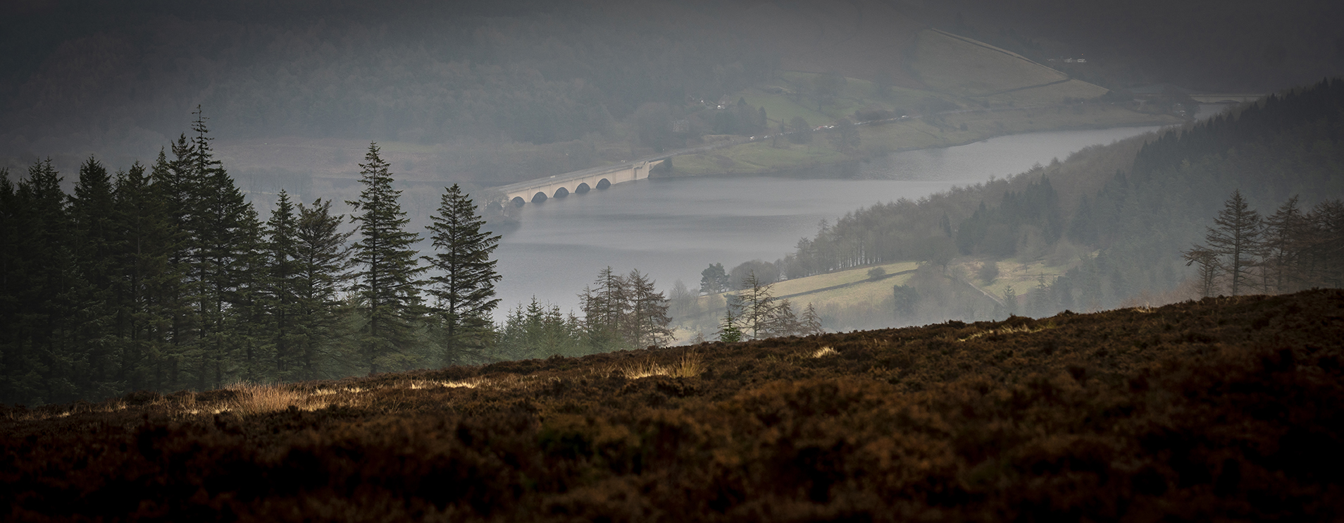 Lady Bower Reservoir Panoramic Panoramic Landscapes Canvas