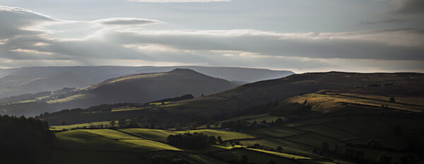 The Great Ridge Peak District Panoramic Panoramic Landscapes Canvas 2