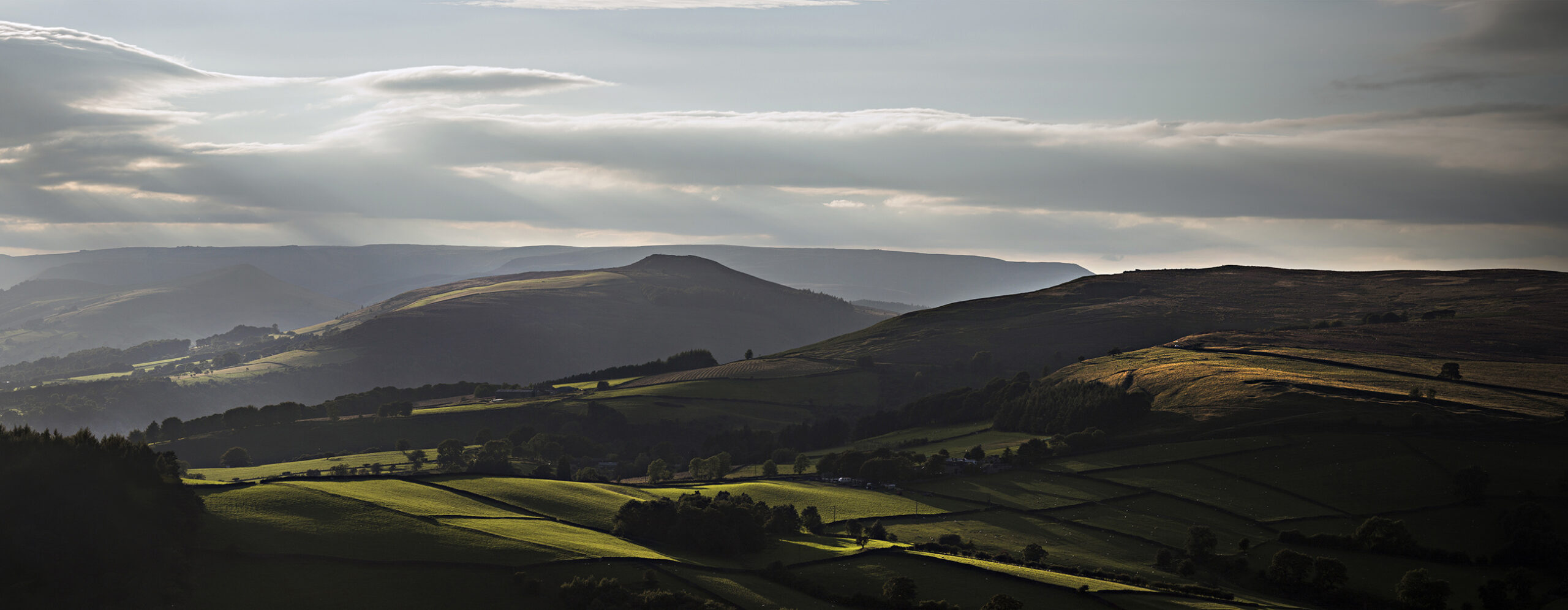 The Great Ridge Peak District Panoramic Panoramic Landscapes Canvas