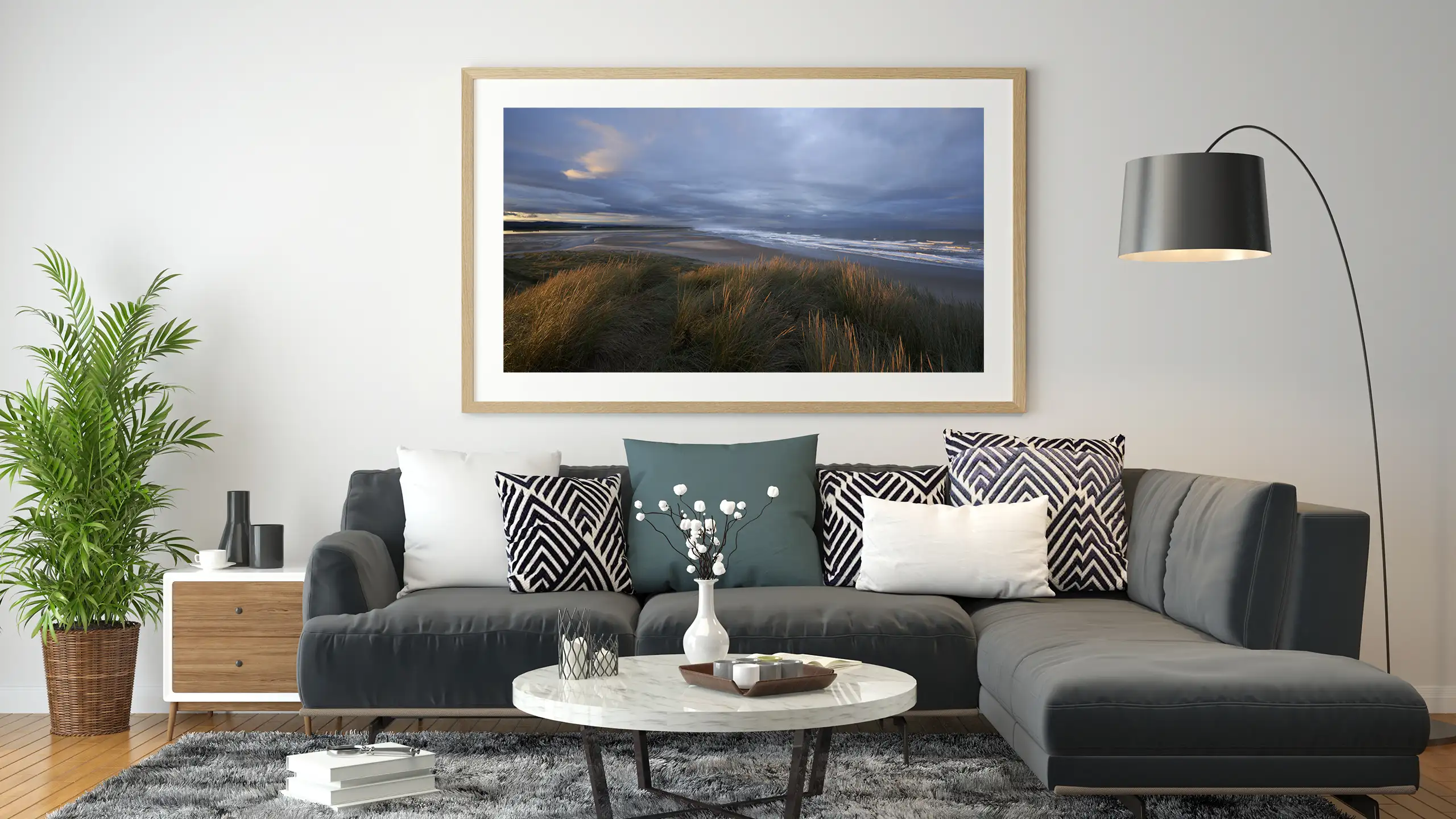 Sunset at Budle Point Limited Edition Art Print, Northumberland