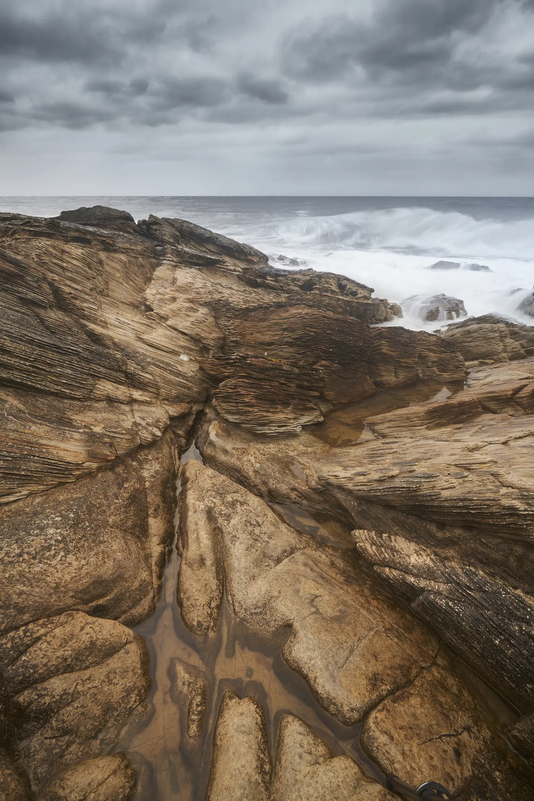 The rock formations below the Bathing House near Horwich Sands