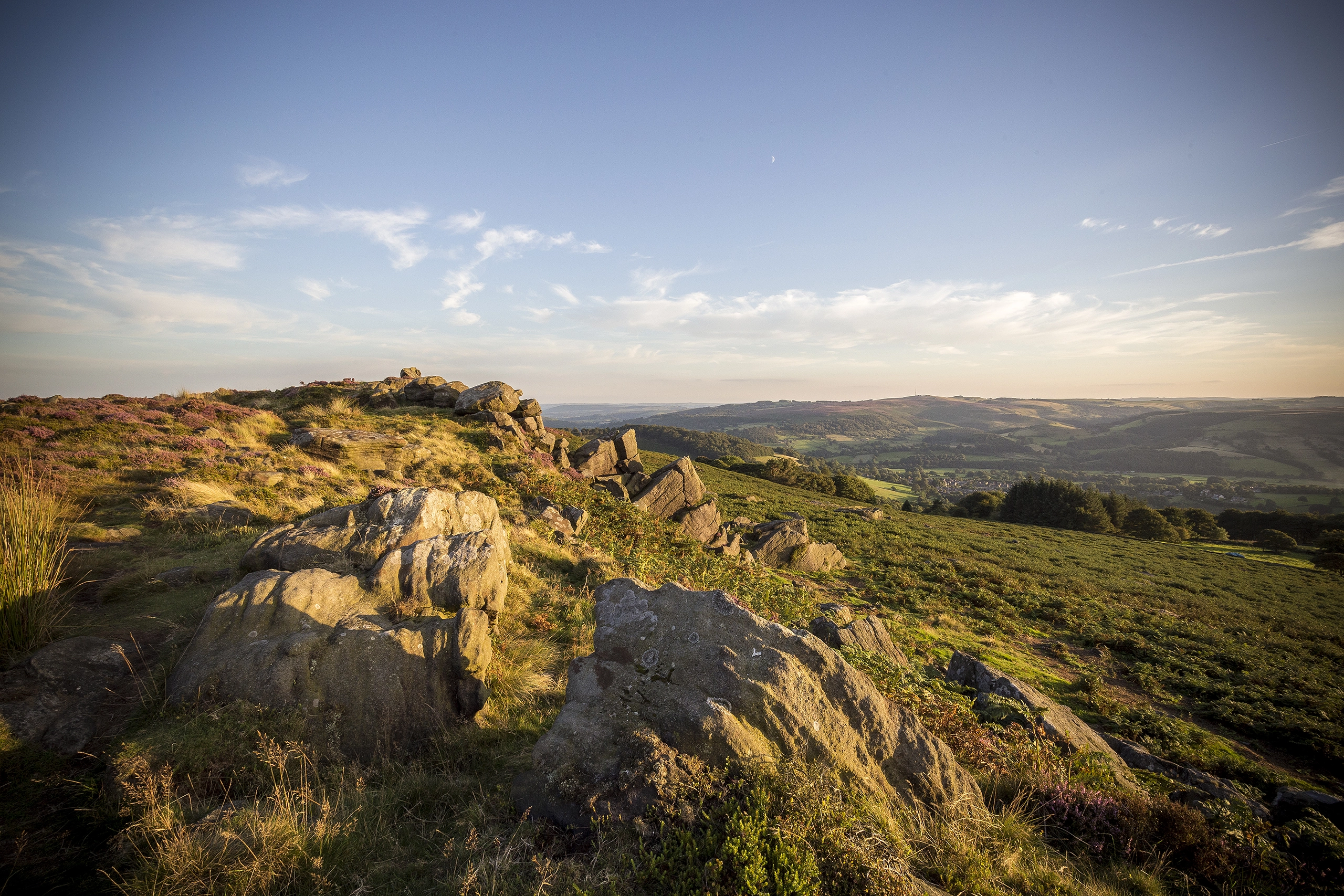 Carhead Rocks ‘Golden Hour’ Colour Landscape Photo Peak District Landscapes Colour Canvas