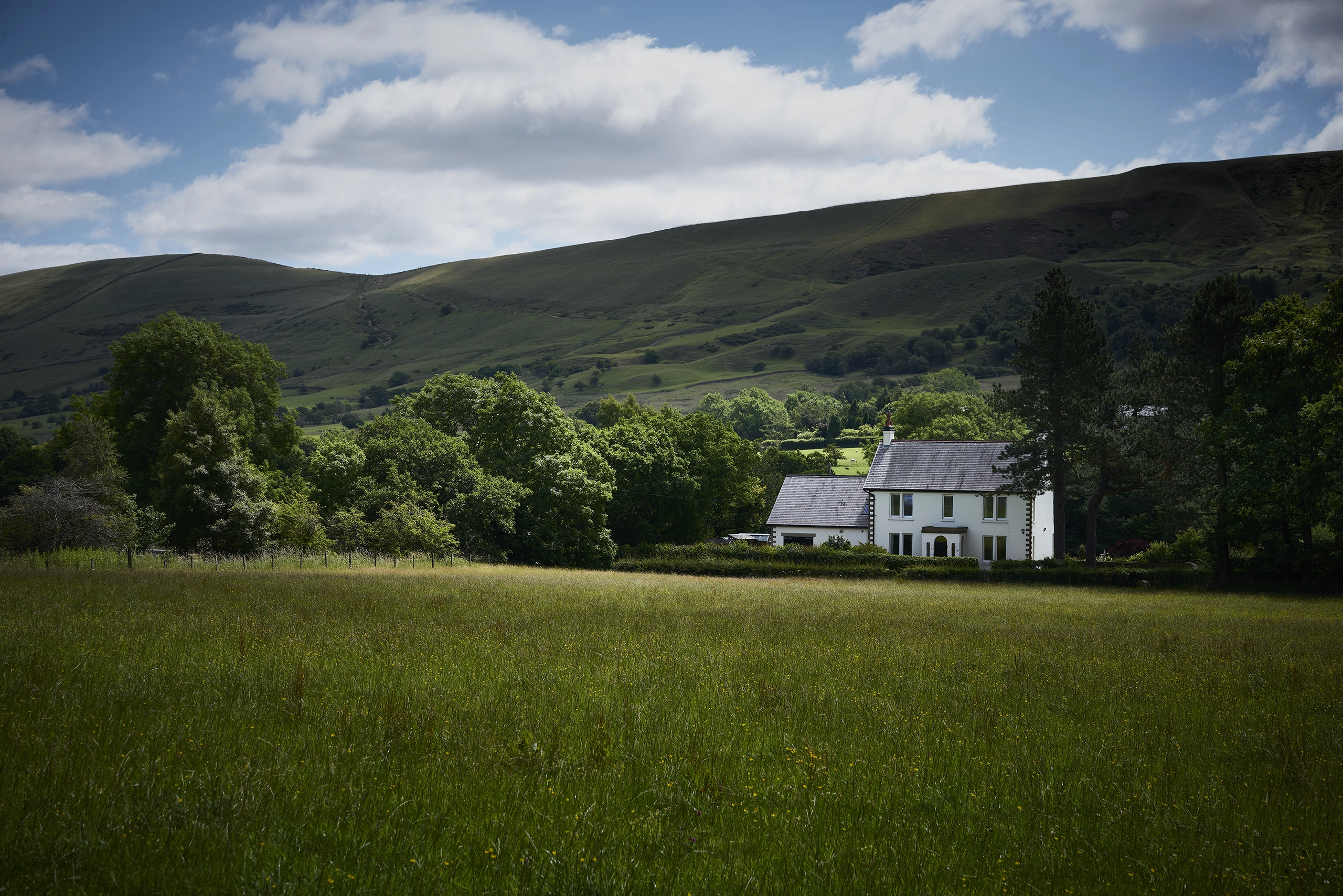 Edale Cottage, A Peak District Landscape Photograph. Peak District Landscapes Colour Canvas