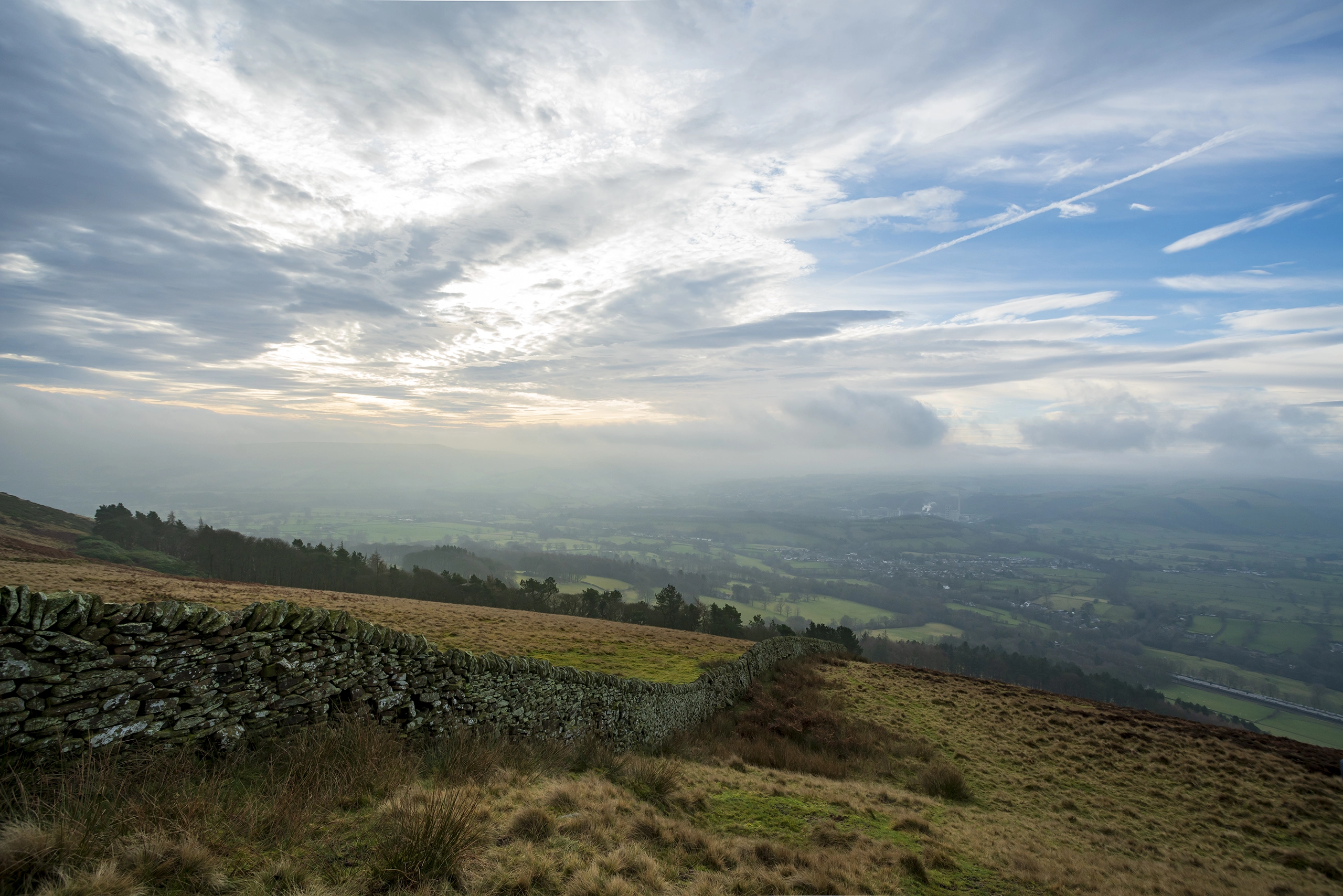View from Winhill to Hope Valley Peak District Landscapes Colour Canvas