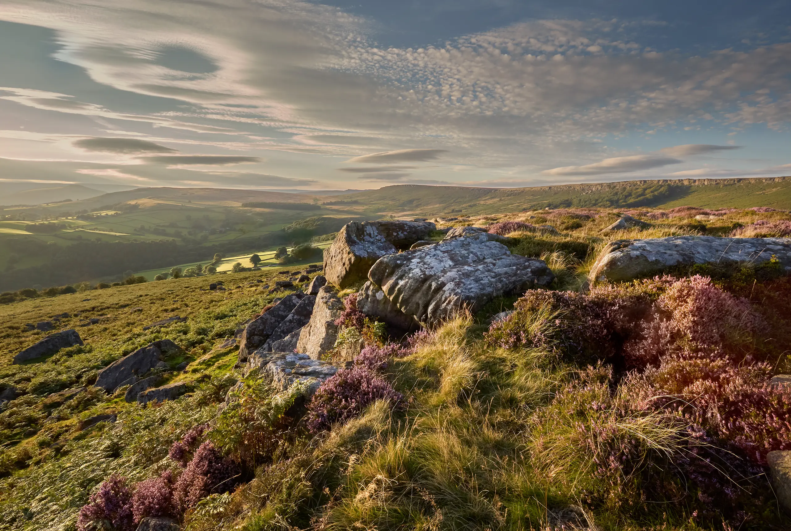 Carhead Rocks Sunset, The Peak District