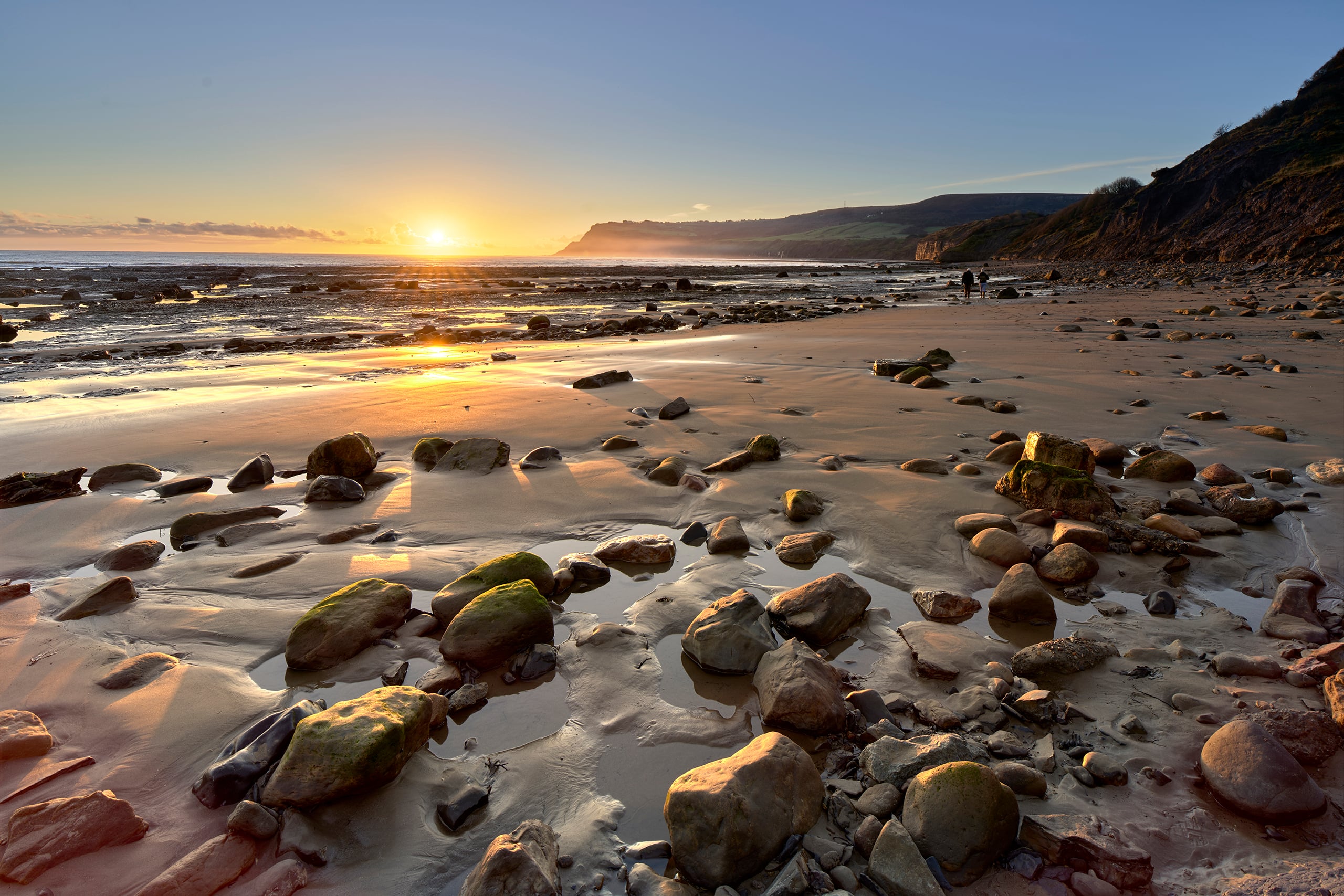 Robin Hoods Bay Sunrise coastal landscape